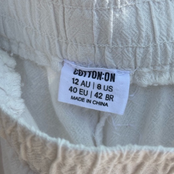 COTTON:ON White Wide-Leg Pull On Pants - Picture 6 of 9